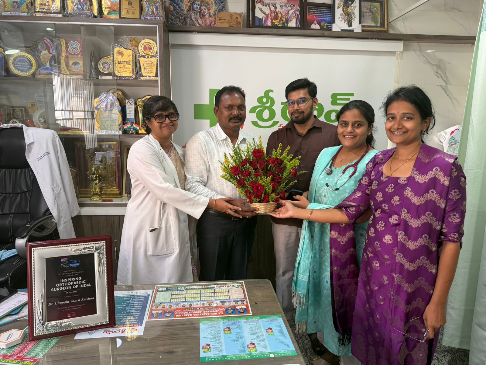 Patients at Sriram Hospital free health camp, Ongole