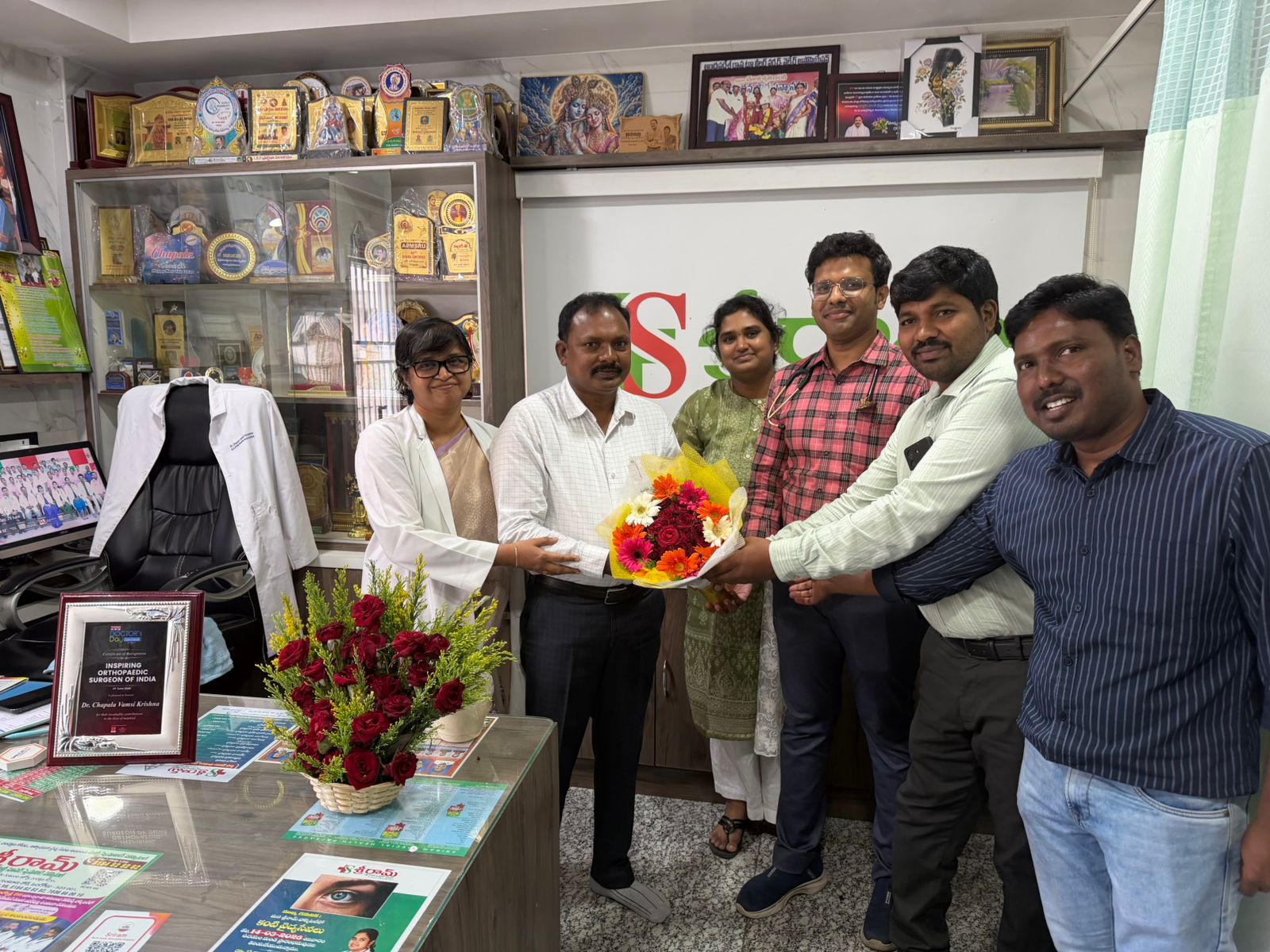 Free notebooks distribution by Sriram Hospital Ongole
