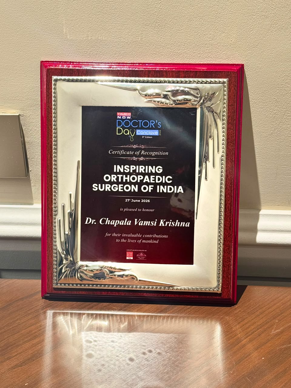 Times Now Doctor's Day Conclave 2026 and Sriram Hospital felicitation for Dr. Chapala Vamsi Krishna photo 14